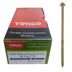 Timco Exterior Timber Hex Construction Screws - 6.7 x 175 (50 pack)