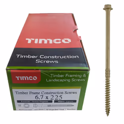 Timco Exterior Timber Hex Construction Screws - 6.7 x 225 (50 pack)
