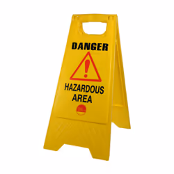 Timco Danger Hazardous Area A-Frame Safety Sign - 610 x 300 x 30 (1 Bag)