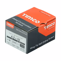 TIMCO Self-Drilling Wing-Tip Steel to Timber Light Section Silver Drill Screw - 4.2 x 32