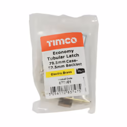 Timco Economy Tubular Latch Electro Brass - 79.5mm (1 Pack Bag)
