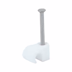 Timco Round Cable Clips White - To fit 3.5mm (100 Pack)