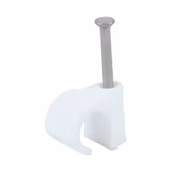 Timco Round Cable Clips White - To fit 11.0mm (100 Pack)