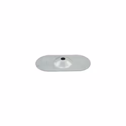 Timco Oval Metal Insulation Stress Plate Silver - 82 x 40 (50 Pack)