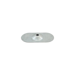 Timco Oval Metal Insulation Stress Plate Silver - 82 x 40 (50 Pack)
