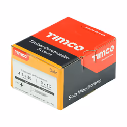 TIMCO Solo Countersunk Silver Woodscrews - 4.5 x 30
