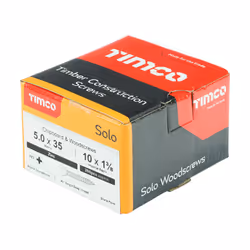 TIMCO Solo Countersunk Silver Woodscrews - 5.0 x 35