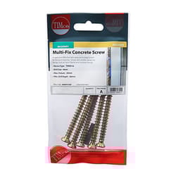 Timco Yellow Flat Countersunk Multi-Fix Concrete Screws - 7.5 x 60mm ( 6 Pack )