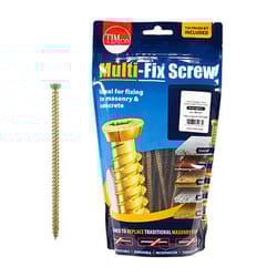 Timco Yellow Flat Countersunk Multi-Fix Concrete Screws - 7.5 x 70mm ( 75 Pack )