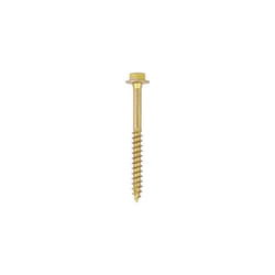 TIMCO 8100SCSYP Solo Coach Screws-Hex Flange-Gold-8.0 x 100-Bag of 4