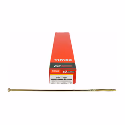 TIMCO C2 Clamp-Fix Multi-Purpose Premium Countersunk Gold Woodscrews - 8.0 x 360