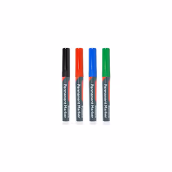 TIMCO Builders Permanent Markers - Fine Tip - Mixed Colours