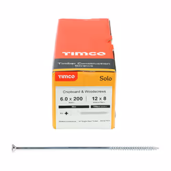 TIMCO Solo Countersunk Silver Woodscrews - 6.0 x 200