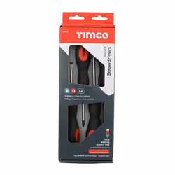 TIMCO Screwdriver Set - Assorted Sizes - 4 Screwdrivers - Ergonomic Handles for an Extra Soft Grip - Magnetic Tips to Assist. ...