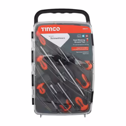TIMCO Screwdriver Set - Assorted Sizes - 9 Screwdrivers - Ergonomic Handles for an Extra Soft Grip - Magnetic Tips to Assist...