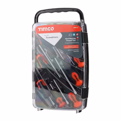 TIMCO Screwdriver Set - Assorted Sizes - 9 Screwdrivers - Ergonomic Handles for an Extra Soft Grip - Magnetic Tips to Assist...