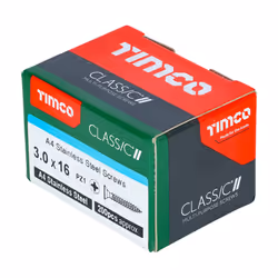 TIMCO Classic Multi-Purpose Countersunk A4 Stainless Steel Woodcrews - 3.0 x 16
