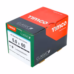 TIMCO Classic Multi-Purpose Countersunk A4 Stainless Steel Woodcrews - 5.0 x 60