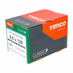TIMCO Classic Multi-Purpose Countersunk A4 Stainless Steel Woodcrews - 6.0 x 130