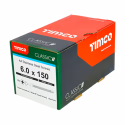 TIMCO Classic Multi-Purpose Countersunk A4 Stainless Steel Woodcrews - 6.0 x 150