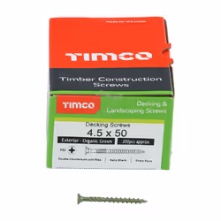 TIMCO Decking Screws Countersunk Exterior Green - 4.5 x 50