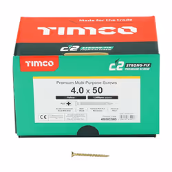 TIMCO â C2 Strong-Fix Multi-Purpose Premium Screws â Double Countersunk â Gold â Dual Angle Thread for Ultimate Performance â...