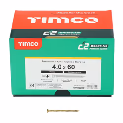 TIMCO â C2 Strong-Fix Multi-Purpose Premium Screws â Double Countersunk â Gold â Dual Angle Thread for Ultimate Performance â...