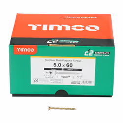 TIMCO â C2 Strong-Fix Multi-Purpose Premium Screws â Double Countersunk â Gold â Dual Angle Thread for Ultimate Performance â...