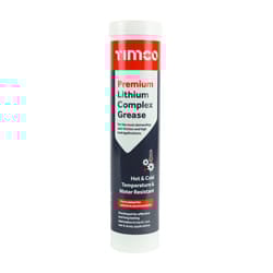 Timco Premium Lithium Complex Grease, High Pressure, Very High Temperature Red Grease Cartridge - 400g (1 Pack Cartridge)