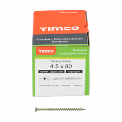TIMCO Decking Screws Countersunk Exterior Green - 4.5 x 80