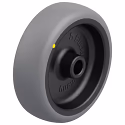 100mm wheel with grey electrically conductive thermoplastic rubber on polypropyl