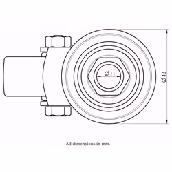 50mm stainless steel swivel castor with grey electrically conductive thermoplast