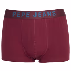 Pepe Jeans Men'S Designer Casual Boxers Trunks Shorts 3 Pack Cotton New 'Irving' - Bordeaux Burgundy, L