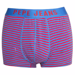 Pepe Jeans Men'S Designer Casual Boxers Trunks Shorts 3 Pack Cotton New 'Irving' - Rugby Red, L