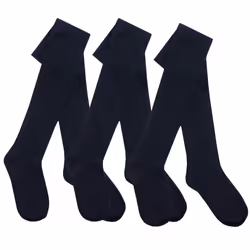 I2I Girls 3 6 Pairs Multibuy Cotton Rich Plain Tights Back To School Sizes 2 Up To 13 Years - Navy - 3 Pairs, 2-3 Years