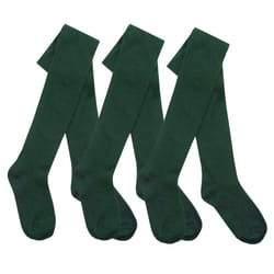 I2I Girls 3 6 Pairs Multibuy Cotton Rich Plain Tights Back To School Sizes 2 Up To 13 Years - Green - 3 Pairs, 5-6 Years
