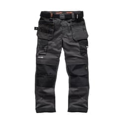 Mens Safety & Workwear Pro Flex Holster Trousers Black - 38R, Graphite