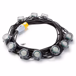 Defender - 22m Heavy Duty LED Encapsulated Festoon String Lights 50W - 110V 50W