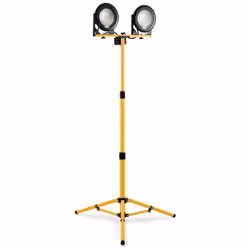 Defender EXTRA BRIGHT LED 170cm Twin Telescopic Tripod Light Shatterproof 240V