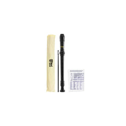 Mad About MA-REC06 Descant Recorder â Three-Piece School, Beginners Recorder with Bag, Cleaning Rod and Fingering Chart - Black