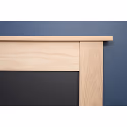 Adam Southwold Fireplace in Oak & Black with Eclipse Electric Fire in Chrome, 43 Inch