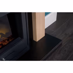 Adam Southwold Fireplace Suite in Oak and Black with Oslo Electric Fir