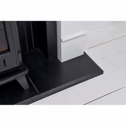 Adam Oxford Stove Suite in Pure White with Aviemore Electric Stove in Black, 48 Inch