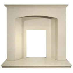 Adam Valletta Roman Marble Fireplace with Downlights, 48 Inch