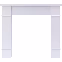 Adam Chelmsford Mantelpiece with Downlights in Pure White, 48 Inch