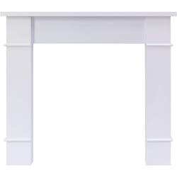 Adam Chelmsford Mantelpiece with Downlights in Pure White, 48 Inch