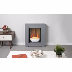 Adam Monet Fireplace Suite in Grey with Electric Fire, 23 Inch