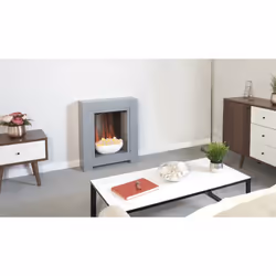 Adam Monet Fireplace Suite in Grey with Electric Fire, 23 Inch