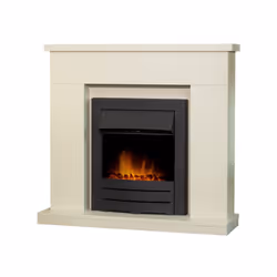 Adam Lomond Fireplace Stone Effect + Colorado Electric Fire Black, 39"