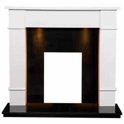 Adam Linton Surround in Pure White & Black Granite Stone with Downligh